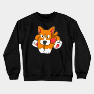 Dog at Running Crewneck Sweatshirt